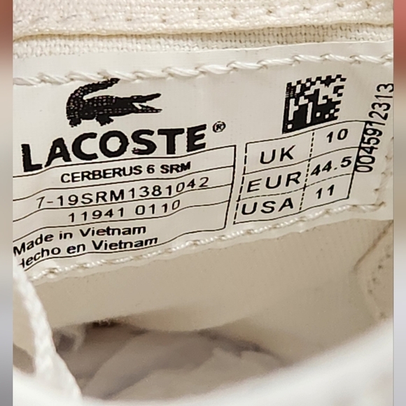 Lacoste Cerberus 6 SRM White Low Top Sneakers. Men 1 - Picture 11 of 11